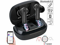 auvisio In-Ear-Stereo-Headset mit ANC, Bluetooth 5.2, Ladebox, App, schwarz; In-Ear-Stereo-Headsets mit Bluetooth In-Ear-Stereo-Headsets mit Bluetooth In-Ear-Stereo-Headsets mit Bluetooth In-Ear-Stereo-Headsets mit Bluetooth 
