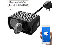Luminea Home Control WLAN Steckdosenleiste, W-LAN-Steckdosen