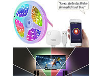 Luminea Home Control Lichterband, LED-Streifen-RGBW-Set