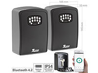 Xcase 2er Set Mini-Schlüssel-Safe mit Bluetooth und App, IP54