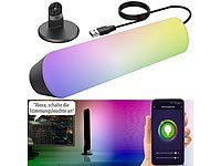 Luminea Home Control Hintergrundbeleuchtung, WiFi-LED-Lampe Alexa