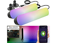 Luminea Home Control Lightbar, Fernseher Beleuchtung, RGB-Leuchten