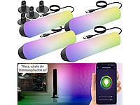 Luminea Home Control LED Light Bars, WLAN-Tischleuchte