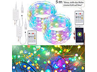 Luminea Home Control WiFi Lichterkette, WiFi-LED-Lichterkette