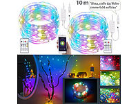 Luminea Home Control Partylicht, RGB-LED-Lichterkette