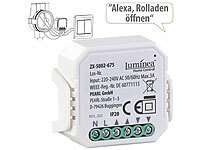 Luminea Home Control WLAN-Unterputzmodul für smarte Rollladen-Steuerung per App & Sprache; WLAN-LED-Lampen E27 RGBW 