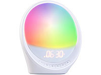 ; UKW-Radiowecker mit 2 Weckzeiten und LED-Anzeige, Radio-LichtweckerRadio-Lichtwecker Bluetooth 