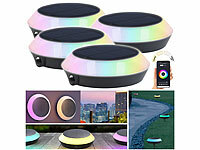 Lunartec Solarleuchte Garten bunt, Smarte Solar Outdoor Leuchte