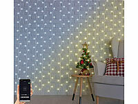 Luminea Home Control Lichternetz dimmbar, Lichterkette Vorhang
