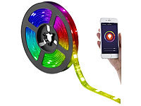 ; WLAN-LED-Steh-/Eck-Leuchten mit App, RGB-LED-Lichterdrähte mit WLAN, App- und Sprach-Steuerung 