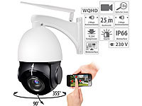 7links PTZ-IP-Überwachungskamera mit 2K, 18x-Zoom, WLAN, App, 360°, IP66; WLAN-IP-Nachtsicht-Überwachungskameras & Babyphones 