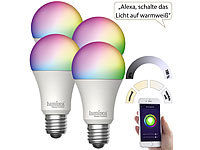 Luminea Home Control WLAN Birne, WiFi-Glühbirne Alexa