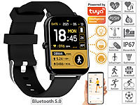 newgen medicals Fitness-Smartwatch, Bluetooth 5, App "ELESION", Metallgehäuse, IP67