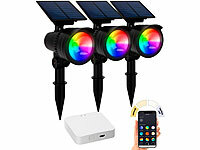 Lunartec LED-Spotsmit Erdspieß, CCT-Gartenstrahler