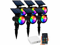 ; LED-Solar-Außenlampen mit PIR-Sensoren (neutralweiß) 