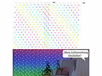 Luminea Home Control LED-Lichterkette RGB, LED-Lichtervorhang bunt