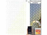 Luminea Home Control Eisregen, LED-Lichtervorhang außen