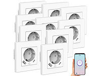 Luminea Home Control WLAN Steckdose Einbau, Ladeport Steckdose