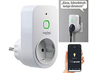 Luminea Home Control dimmbare Steckdose, dimmbare WLAN Steckdose