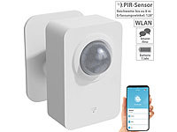 Luminea Home Control ZigBee-PIR-Bewegungsmelder, 8 m Reichweite, 128° Erfassungswinkel, App