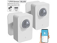 Luminea Home Control 2er-Set ZigBee-PIR-Bewegungsmelder, 8 m Reichweite, App; WLAN-LED-Lampen E27 RGBW WLAN-LED-Lampen E27 RGBW 