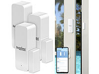 Luminea Home Control Fensterkontakte, Alarmanlagen, ZigBee-Türalarm