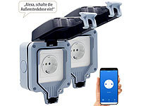 Luminea Home Control WLAN Steckdose, Steckdose Outdoor