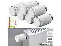 revolt 6er-Set programmierbare Heizkörper-Thermostate mit Bluetooth und App; Energiekostenmesser 