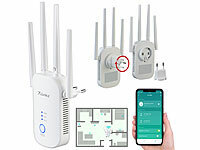 7links Dualband-WLAN-Repeater, App "ELESION", 2,4 & 5 GHz, bis 1.200 Mbit/s; WLAN-Repeater WLAN-Repeater WLAN-Repeater WLAN-Repeater 