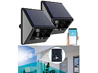 Luminea Home Control Stille Alarmanlage, Bewegungsmelder Solarpanel