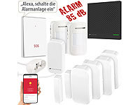 VisorTech 9-teiliges Funk-Alarmanlagen-Set mit 7 Sensoren, SOS-Taster, WLAN, App; GSM-Funk-Alarmanlagen GSM-Funk-Alarmanlagen GSM-Funk-Alarmanlagen 