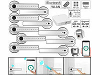 VisorTech 5er-Set Sicherheits-Türbeschlag mit Fingerabdruck-Scanner,WLAN-Gateway; Tür-Schließzylinder mit Apps, Transponder-Schlüsseln & Zahlen-Codes Tür-Schließzylinder mit Apps, Transponder-Schlüsseln & Zahlen-Codes Tür-Schließzylinder mit Apps, Transponder-Schlüsseln & Zahlen-Codes Tür-Schließzylinder mit Apps, Transponder-Schlüsseln & Zahlen-Codes 