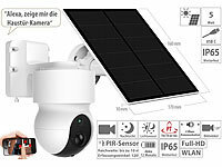 7links Solar-Akku-Überwachungskamera mit Full HD, Pan-Tilt, WLAN und App; WLAN-IP-Überwachungskameras mit Objekt-Tracking & App, WLAN-IP-Nachtsicht-Überwachungskameras & Babyphones 