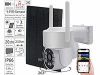 VisorTech 2K-Funk-Pan-Tilt-Kamera mit Solarpanel für Rekorder DSC-500.nvr & -V2; Überwachungskameras (Funk) Überwachungskameras (Funk) 