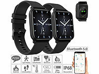 newgen medicals 2er-Set ELESION-kompatible Fitness-Smartwatch, Szenen-Steuerung, IP68