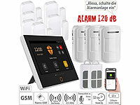 VisorTech 14-teiliges WLAN/4G-Alarmanlage-Set mit 11 Sensoren, 2 Fernbedienungen; GSM-Funk-Alarmanlagen GSM-Funk-Alarmanlagen 