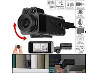 Somikon WLAN-Micro-Kamera, Full HD, 90° neigbar, Powerbank, IR-Nachtsicht, App; Full-HD-Minikameras Full-HD-Minikameras 