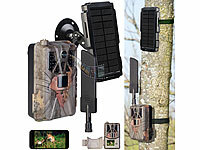 VisorTech Jagdkamera, LTE-Solar-Wildkamera, Wildkameras Akku