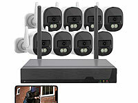 VisorTech Überwachungs-Kameras, Outdoor-Überwachungskamera-Sets; Netzwerk-Überwachungssysteme mit HDD-Recorder & IP-Kameras, Akkubetriebene IP-Full-HD-Überwachungskameras mit Apps Netzwerk-Überwachungssysteme mit HDD-Recorder & IP-Kameras, Akkubetriebene IP-Full-HD-Überwachungskameras mit Apps Netzwerk-Überwachungssysteme mit HDD-Recorder & IP-Kameras, Akkubetriebene IP-Full-HD-Überwachungskameras mit Apps 
