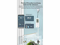 ; WLAN-Temperatur- & Luftfeuchtigkeits-Sensoren mit App-Auswertungen WLAN-Temperatur- & Luftfeuchtigkeits-Sensoren mit App-Auswertungen WLAN-Temperatur- & Luftfeuchtigkeits-Sensoren mit App-Auswertungen 