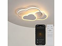 Luminea Home Control WiFi Deckenleuchte; WLAN-LED-Deckenleuchte CCT WLAN-LED-Deckenleuchte CCT WLAN-LED-Deckenleuchte CCT