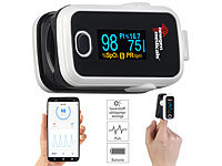 newgen medicals Medizinischer Finger-Pulsoximeter mit OLED-Farbdisplay, Bluetooth, App; Fitness- und Schlaftracker-Ringe mit SOS-Funktion und Touch-Steuerung Fitness- und Schlaftracker-Ringe mit SOS-Funktion und Touch-Steuerung Fitness- und Schlaftracker-Ringe mit SOS-Funktion und Touch-Steuerung Fitness- und Schlaftracker-Ringe mit SOS-Funktion und Touch-Steuerung 