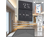 revolt WLAN-Fußbodenheizung-Thermostat mit App und Sprachsteuerung, schwarz; Einbau-Steckdosenleisten mit USB-Lade-Buchsen Einbau-Steckdosenleisten mit USB-Lade-Buchsen 