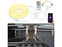 Lunartec LED Streifen, WLAN-LED-Lichterkette, WLAN CCT LED Streifen