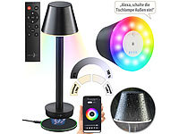 Lunartec Tischlampe Balkontisch, Lampe Balkontisch, Beistelllampe