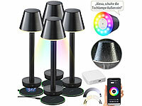 Lunartec Kabellose LED-Tischlampe, Terrassentisch Lampe