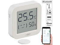 infactory Mini-Thermo-/Hygrometer, Komfort-Anzeige, LCD-Display, Bluetooth, App