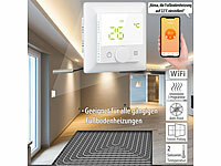 revolt WLAN-Fußbodenheizungs-Thermostat mit Sprachsteuerung und App, weiß; Programmierbare Heizkörperthermostate mit Bluetooth 