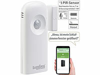 Luminea Home Control Smarter 2in1-WLAN-Tür-/Fenstersensor und PIR-Sensor, App, Sprachbefehl; WLAN-Tür & Fensteralarme WLAN-Tür & Fensteralarme WLAN-Tür & Fensteralarme WLAN-Tür & Fensteralarme 