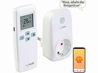 revolt Funkthermostat, Funk-Thermostat Steckdose, Thermostat 230V